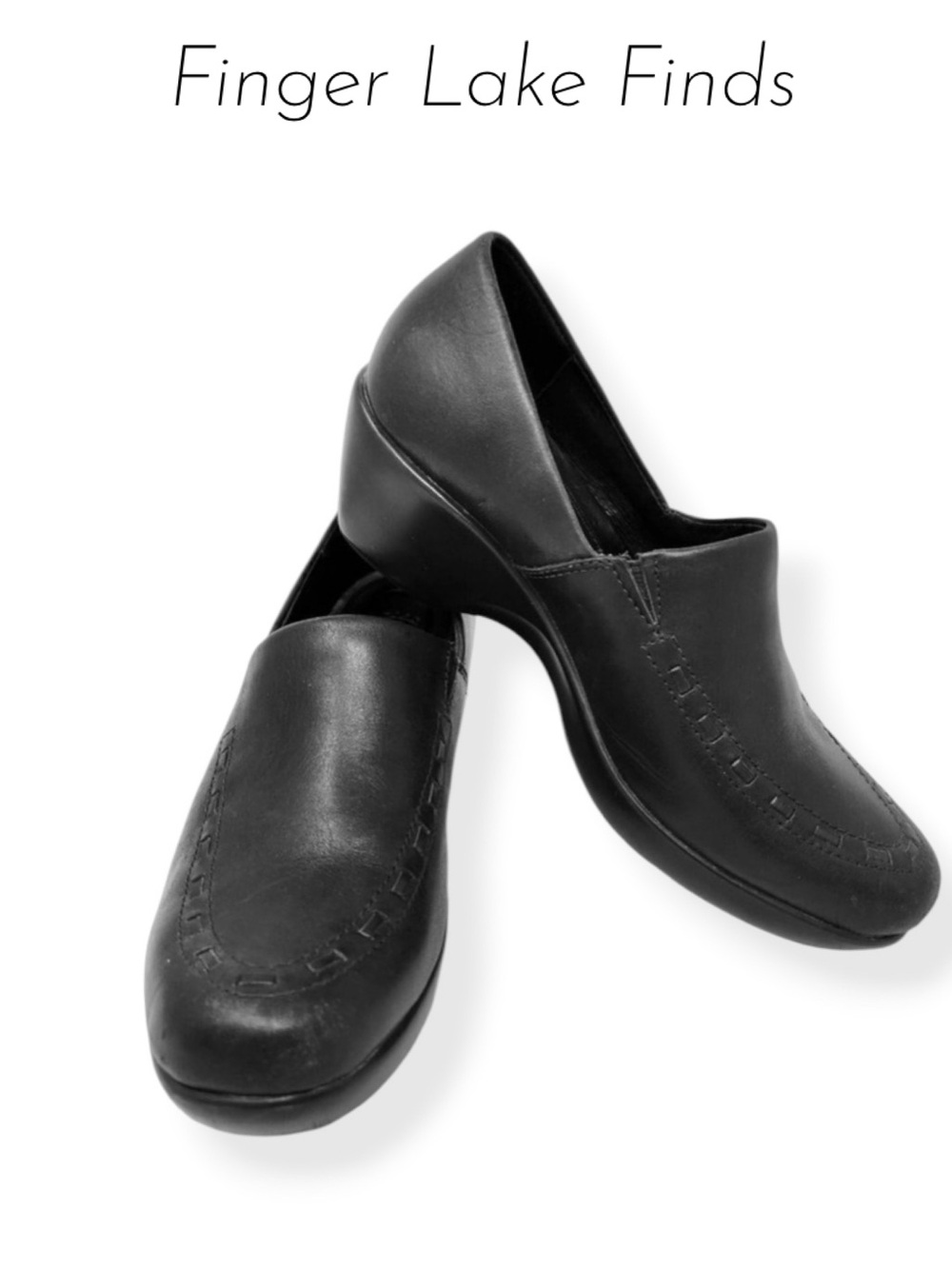 Ariat Women's Black Slip-On Leather Shoes, 6.5B